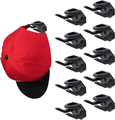 10 Stuks Zelfklevende Hoedhaken voor Mutsen, Petten en Kappen - Sterke Grip voor Wand, Kantoor en Slaapkamer, Minimalistisch Ontwerp en Ruimtebesparend