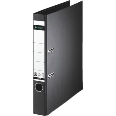 LEITZ® ordner 1007/1008, A4, rugbreedte 52 mm, per stuk, zwart