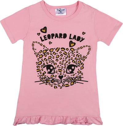 Fun2Wear - Lady Leopard Bigshirt | Rozenschaduw - Katoen - Maat 98