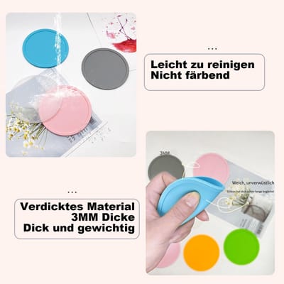 Dailygoods- Onderzetters Antislip - Ronde Onderzetters - Siliconen Onderzetters - Onderzetters voor Dranken - Set van 3 - Duurzaam Materiaal - Drankonderzetters