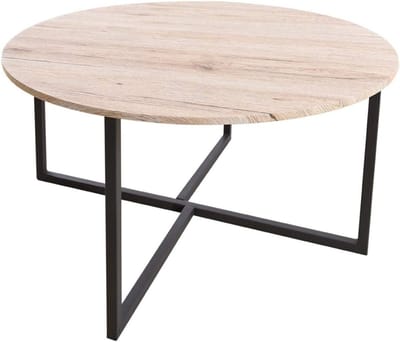 Swiphi® Salontafel - Tafel - Woonkamertafel - 83x83x5cm - Zwart/Wit