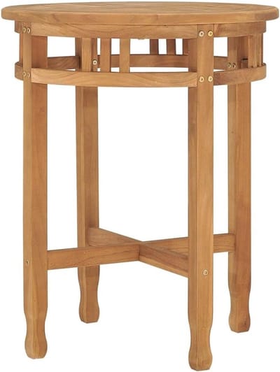 Bistrotafel - Houten bartafel - Terras of woonkamer - Weerbestendig teakhout - Ø 60x60 cm - Houtkleur