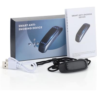 Slimme anti-snurk apparaat EMS Pulse Snoring Stop Effectieve oplossing Snurken Slaaphulp Draagbare geluidsreductie Spierstimulator gray
