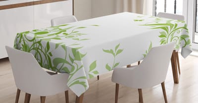 New Bed Groen Lentevlinder Rechthoekig tafelkleed voor eetkamer en keuken, zeer duurzaam 140 cm B x 170 cm L