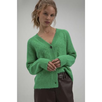 Josephine & Co Sylvie Cardigan Parrot Green Maat: XS | Gebreide Truien Outlet | Dames | Groen