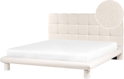 CRESSAT - Tweepersoonsbed - Off-white - 180 x 200 cm - Bouclé