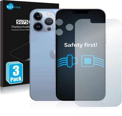 Savvies - Screenprotector voor Apple iPhone 13 Pro Max (Voor+Camera) - Folie Beschermfolie transparant 6 Stuks