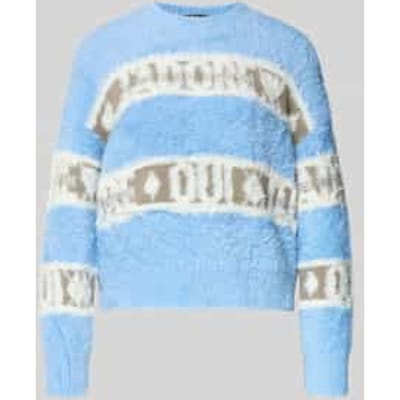 Regular fit pullover in tricotlook met gestikt logo