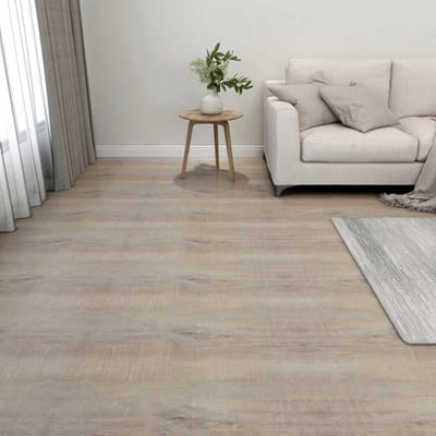 vidaXL Vloerplanken Taupe 5,11 m² 55 st PVC