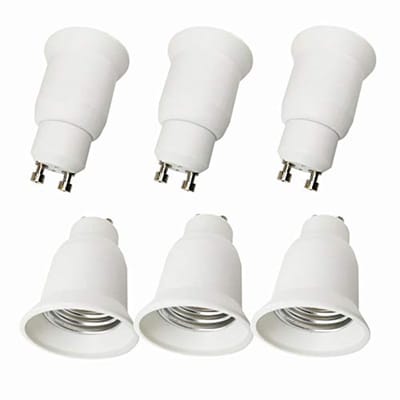 GU10 naar E27 lampvoet adapter voor LED-lampen - 6 stuks
