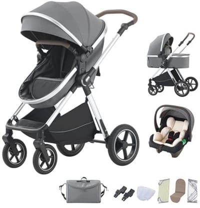 3-in-1 Combistroller voor Baby's - Luxe Vouwbare Systeem - Geschikt voor Nieuwe Kinderen