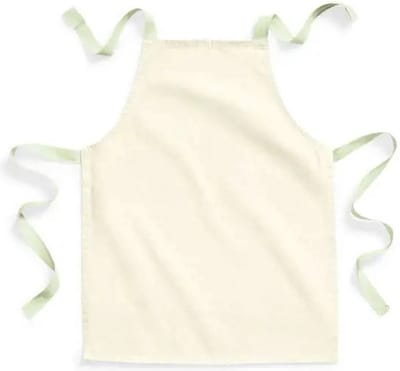 Keukenschort voor kinderen - creme wit - kliederschort - kinderschort - fairtrade katoen