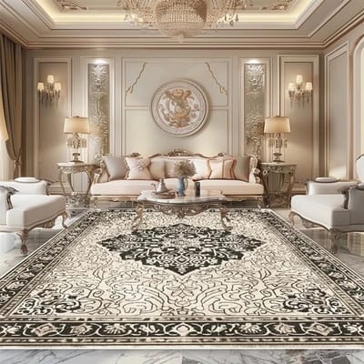 Tapis Persan de Luxe Salon Décoration Chambre à Coucher Haut de Gamme Beau Grand Tapis Salon Antidérapant Doux Tapis de Sol de Chevet 180*280cm