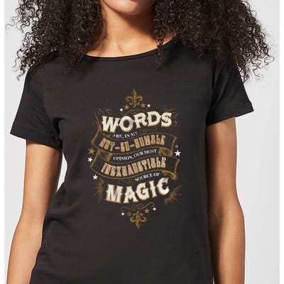 Harry Potter Words Are, In My Not So Humble Opinion dames t-shirt - Zwart - 3XL
