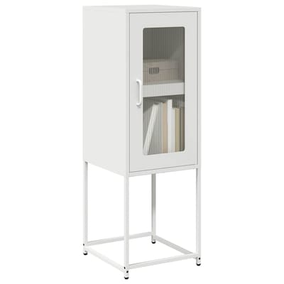 vidaXL - Dressoir - 36x39x107 - cm - koudgewalst - staal - wit