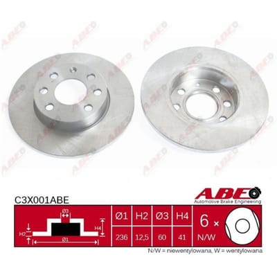 Remschijf ABE C3X001 voorkant, compleet, 1 Stuk