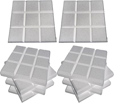 Geluidsbestendige schuimplaten - Akoestische panelen - Geluidsisolatie Ruimte - Hoge dichtheid schuim - 30x30x5 cm - Grijs