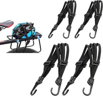 Bagagespanner 2 stuks 60/90 cm set elastische spanbanden met 4 schuifgespen voor fietstassen bagagedrager