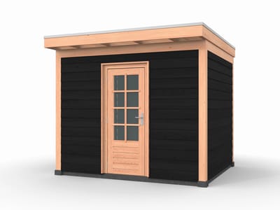Douglas overkapping, 300 x 250, met schuur, Westwood Comfort Plus Zwart