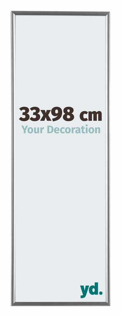 Your Decoration - Fotolijst 33x98 cm - Kunststof - Zilver Hoogglans - Evry