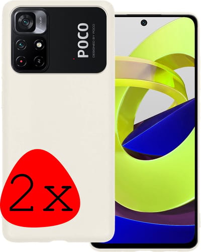 Hoesje 2 Stuks - Geschikt voor Xiaomi Poco M4 Pro 5G - Sterk & Shockproof - Case Siliconen - Back Cover - Telefoon Hoes - Rood