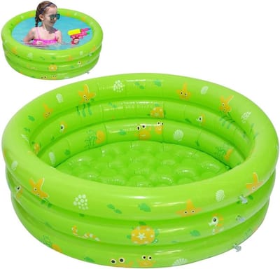 Opblaasbare Kinderzwembad 85 x 30 cm, 3-Ring Paddling Pool, Ideaal voor Binnen en Buiten, Perfect voor Zomerplezier en Spelen in de Tuin