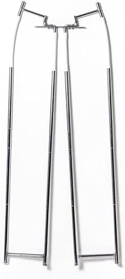Verstelbare broekhanger - Kledingvorm display - Productfotografie kleding - Onzichtbare vislijn - 30-108 cm - Metaal