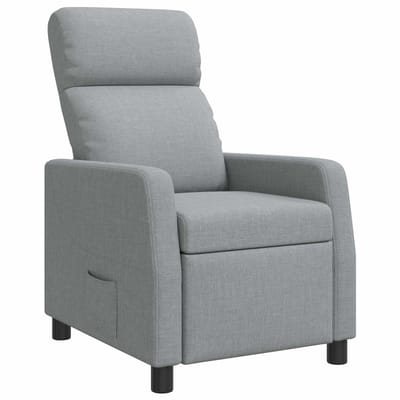 vidaXL - Recliner - Lichtgrijs - Stof