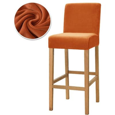 Fluwelen Stoffen Stoelhoezen Zithoezen Hoes Hotel Banket Eetkamer Housse De Chaise Fauteuil 1 /2 /4 /6 Stretch Bar Leorate 1 Piece