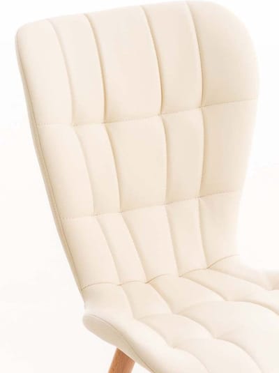 CLP Elda Set van 4 eetkamerstoelen - Kunstleer creme