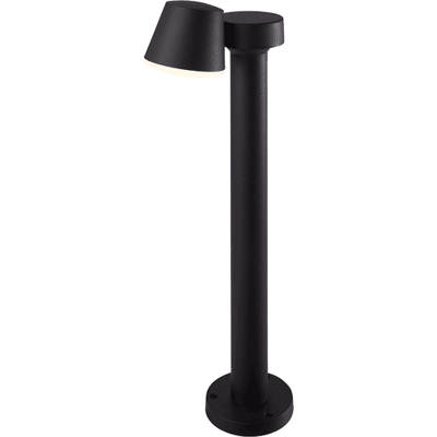 HOFTRONIC Memphis LED sokkellamp - 80cm - 6 Watt 300lm - Kantelbaar - IP54 - 3000K warm wit - Buitenlamp - Padverlichting - Zwart - Staande buitenlamp