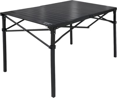 Zware Roll-Top Campingtafel - Draagbare Aluminium Klaptafel met Stalen Frame