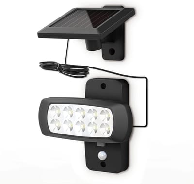 LED Buitenlamp met Bewegingssensor en Zonne-energie - Weerbestendige Wandlamp voor Tuin en Terras - IP44