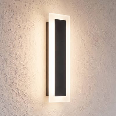Milagro Lighting LED buiten wandlamp Wow, zwart/wit, metaal, IP54, CCT