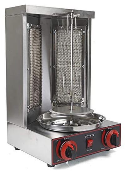 Elektrische verticale grill voor kip en döner, 3000 W - Tafelgrill en BBQ voor binnen en buiten