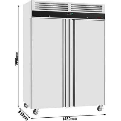 GGM Gastro Kühlschrank Edelstahl ECO - GN 2/1 - 1400 Liter - mit 2 Türen