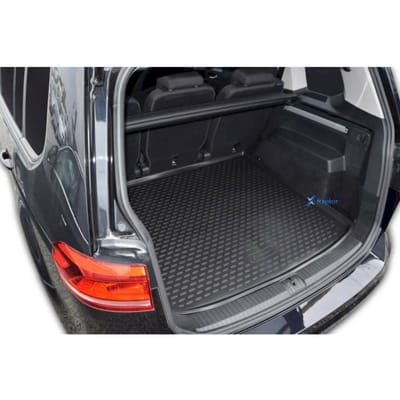 J&J AUTOMOTIVE | Tapis De Coffre Caoutchouc Premium Pour Volkswagen Touran 2 depuis 2015 noir
