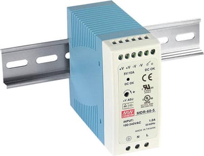 Mean Well MDR-60-5 DIN-rail netvoeding 5 V/DC 10 A 50 W Aantal uitgangen: 1 x Inhoud: 1 stuk(s)