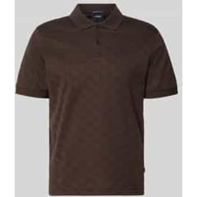 modern fit poloshirt met structuurpatroon model 'Roberto'