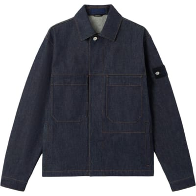 Stone Island Blouson Coach Manches Longues Badge de Poche Couleur Unie Homme vestes L1S144100006S00J8-VJ200 M black