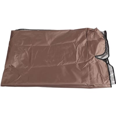 Auvent de balançoire de remplacement en tissu Oxford enduit argenté imperméable Housse de baldaquin pour balancelle d'extérieur café