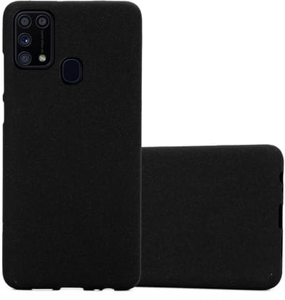 Cadorabo Hoesje geschikt voor Samsung Galaxy M31 in FROST ZWART - Beschermhoes gemaakt van flexibel TPU silicone Case Cover