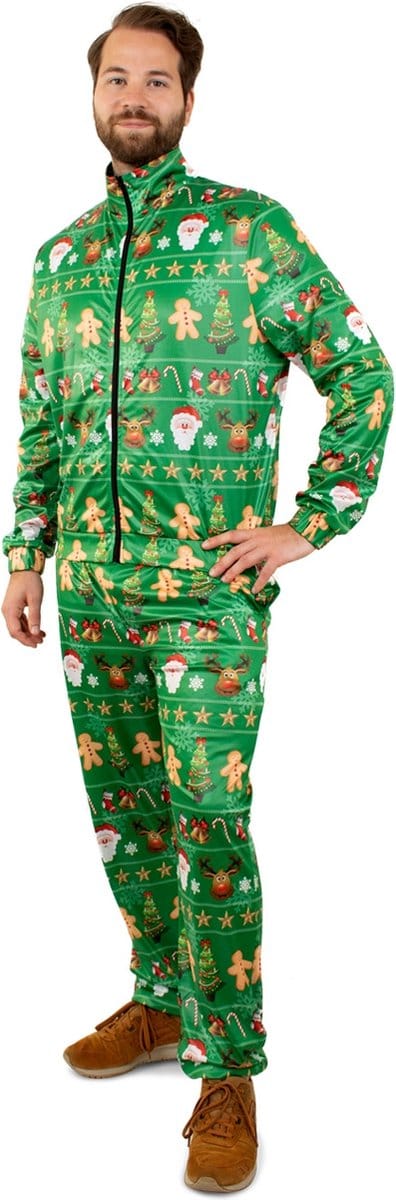 Trainingspak Kerst Groen - Maat XS