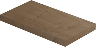 INK® Play 1 fontein planchet met blinde bevestiging rechthoek in echt hout fineer 40x22x3,2cm, ash grey