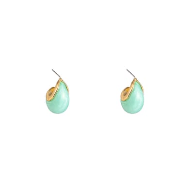 Go Dutch Label Oorknoppen Drop Hoop Mint