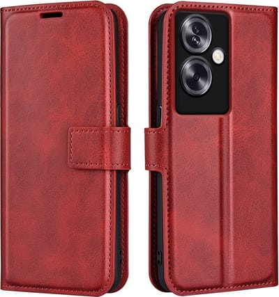 Coverup Hoesje - Geschikt voor OPPO A79 5G Hoesje - Coverup Deluxe Book Case - Rood