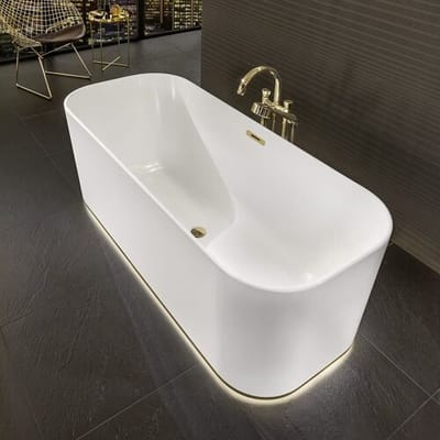 Villeroy & Boch Finion freestanding bathtub 170 x 70 cm with design ring, Emotion function UBQ177FIN7A300V1-01