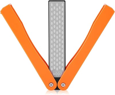 Dubbelzijdige Diamant Slijpsteen 400/600 Grit - Handheld Vouwbare Slijpsteen voor Messen, Keuken en Tuinaccessoires