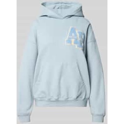 relaxed fit hoodie met logodetail