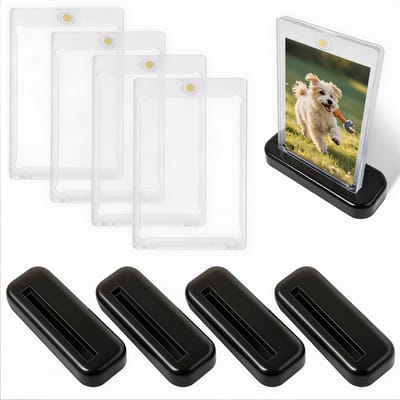 Set van 4 Transparante Magnetische Kaartbeschermers - Waterdichte Toploader voor Kaarten en Verzamelobjecten